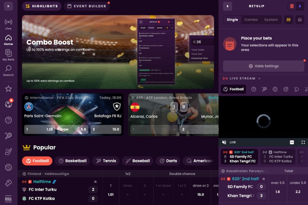 Boom Casino paris sportifs